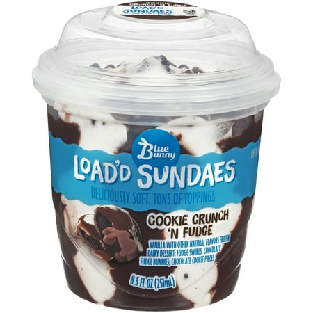 Blue Bunny Loadd Sundaes Cookie Crunch n Fudge Cup