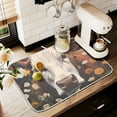 thumbnail image 2 of Dish Drying Mat for Kitchen Counter 16x18/18x24 Brown Cow Absorbent Coffee Bar Mat Dish Drainer Rack Mat for Kitchen Counter, 2 of 7