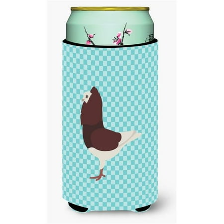 

Capuchin Red Pigeon Blue Check Tall Boy Beverage Insulator Hugger