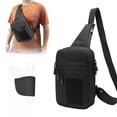 thumbnail image 1 of Mochila táctica negra ajustable con bandolera para portar una pistola oculta, 1 of 12