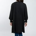thumbnail image 4 of Elsie & Zoey Maxx Jersey Knit Bishop Sleeve Ribbed Cardigan for Women, 4 of 5