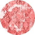 thumbnail image 1 of Ahgly Company Machine Washable Indoor Round Abstract Red Modern Area Rugs, 7' Round, 1 of 4