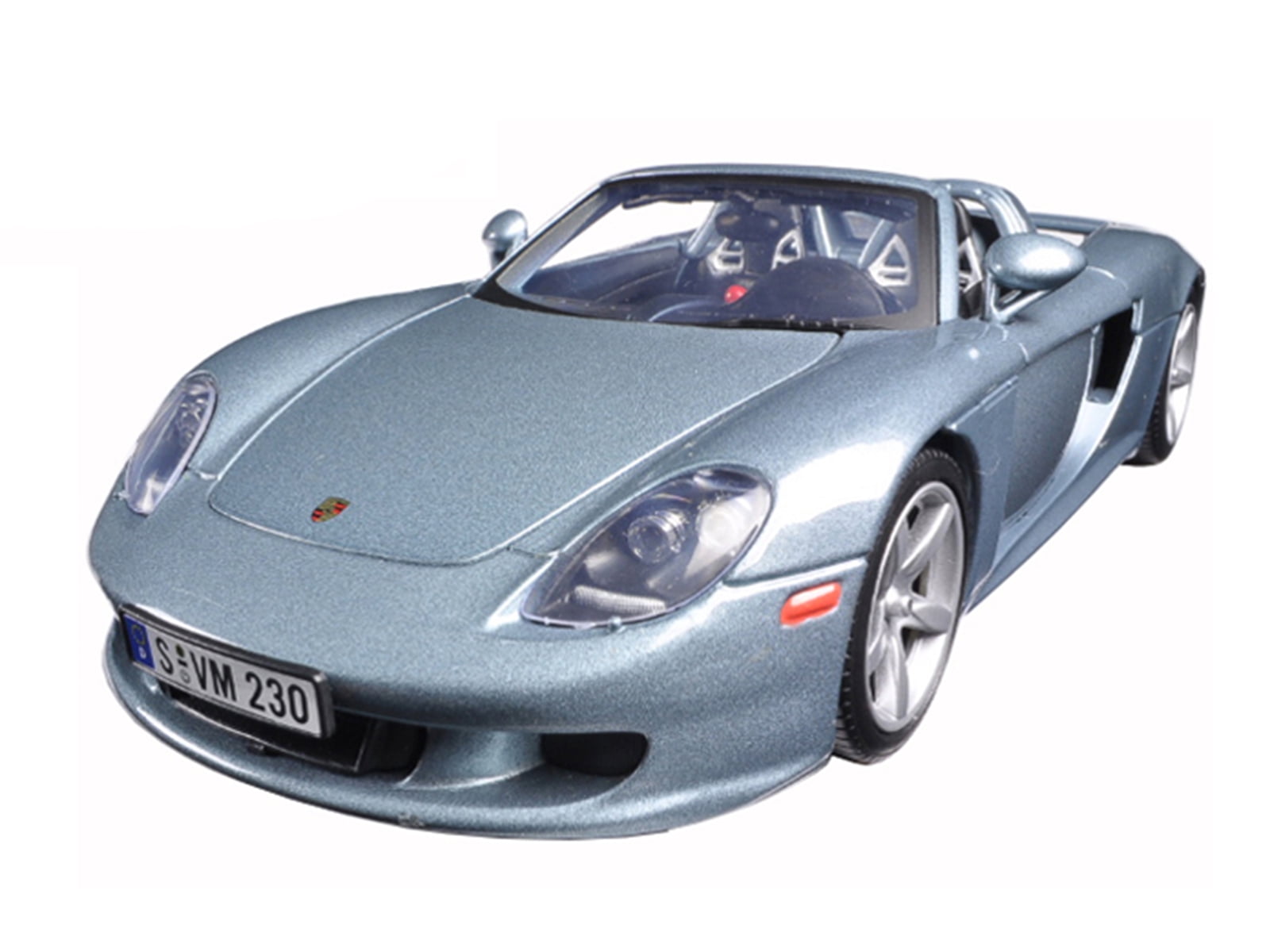 Porsche Carrera GT Silver with Black Interior 1/18 Diecast Model