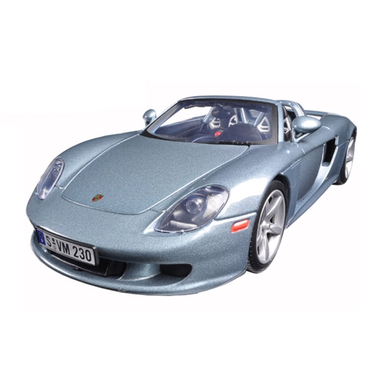 Porsche Carrera GT Silver with Black Interior 1/18 Diecast Model