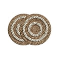 thumbnail image 2 of Linen Round Placemats Set of 2, Washable Heat Resistant Mats, Farmhouse Decor for Kitchen Dining Table, 2 of 6