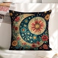 thumbnail image 6 of flowers sun moon Linen toss pillowcase decoration pillowcase gifting preferred 18x18 inch cushion cover sofa pillowcase sofa bedroom living room car, 6 of 8