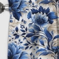 thumbnail image 3 of Designart "Acanthus Leaves In Cobalt Blue I" Floral Blackout Curtain Panels, 3 of 4