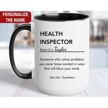 Health Inspector Personalized Gift Health Inspector Definition Mug Health Inspector Coffee