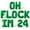 Green, variant on Letter Balloons - OH FLOCK IM 24 16" Inch Alphabet Letters Foil Mylar Balloon 24th Birthday Party Banner (Purple)