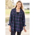 thumbnail image 3 of Woman Within Plus Size Flannel Tunic With Layered Look, 3 of 6