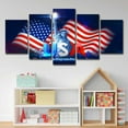 thumbnail image 4 of Canvas Art under $5! CQCYD American Flag Canvas Wall Art, Patriotic Home Decor Paintings, Independence Day Living Room Decor, Set of 5 Stretched Canvas Prints for Wall Decoration, 4 of 9
