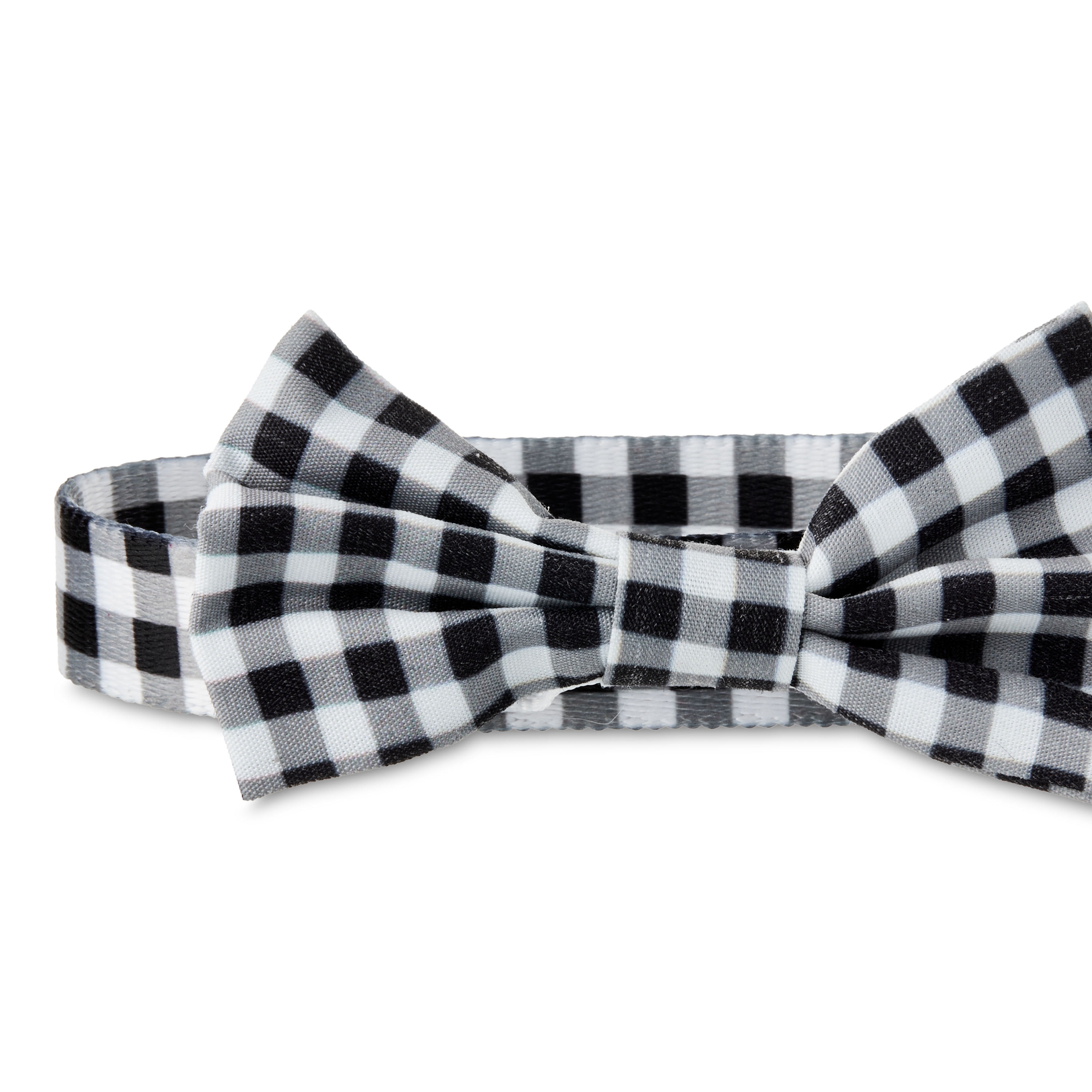 Vibrant Life Gingham Bow Tie Fashion Dog Collar, Multi-Color, Medium