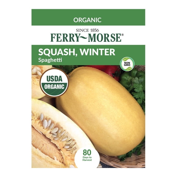 Ferry-Morse 2G Organic Squash Spaghetti Annual Vegetable Seeds, Full Sun