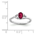 thumbnail image 7 of Auriga Fine Jewelry 925 Sterling Silver Rh-Plated Ruby Engagement Ring Size 8 for Women, 7 of 7