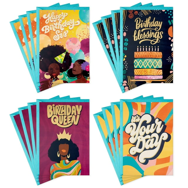 Surtido de tarjetas de cumpleaños Hallmark Mahogany, 16 unidades