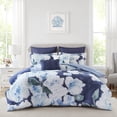 thumbnail image 2 of Premium Cotton 7Piece Bedding Set King Size Modern Blue Multi Design for YearRound Comfort, 2 of 11