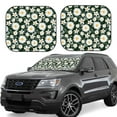thumbnail image 6 of Kdxio White Daisies And Bee Print 2-Piece Sun Shade Front Windshield - Foldable Car Front Window Sunshades For Most Sedans Suv Truck, 6 of 6