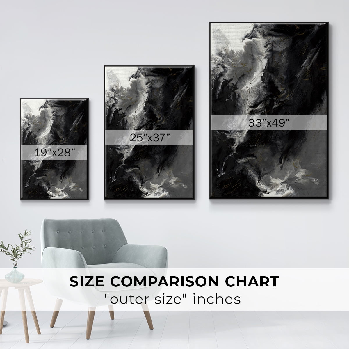 Changes Framed Premium Gallery Wrapped Canvas - Ready to Hang - 17 x 25 - Black Floating Frame