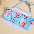 thumbnail image 6 of JAJAHO Newborn Infant Baby Girls Swimsuits Self Tie Halter Swimwear With Briefs Headband 3 Piece Set Bathing Suit Beachwear Stylish Swimwear, 6 of 6