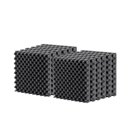 UPC: 0889028133750 | Monoprice Studio Egg Crate Acoustic Foam Panels (12-pack) 1in x 12in x 12in Fire-Retardant Easy To Install – Stage Right Series