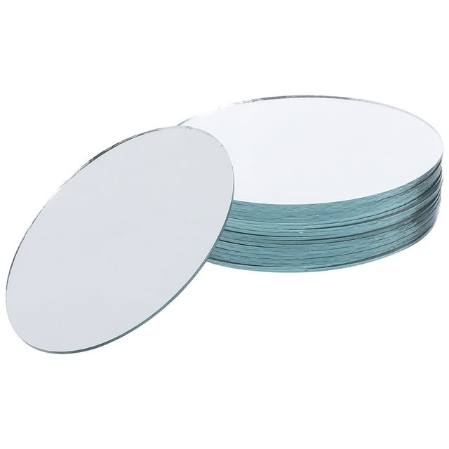 30pcs Mirror Lens Small Oval Mirrors Mini Craft Mirrors Glass Mirror for DIY Crafts