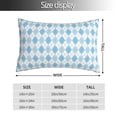 thumbnail image 2 of Balery Blue and White Squares Funda de Cojín Estampada, Regalos para Mujeres, Regalos de Amor para Ella, Regalos para Novia o Esposa, Funda de Almohada-14"x20", 2 of 6