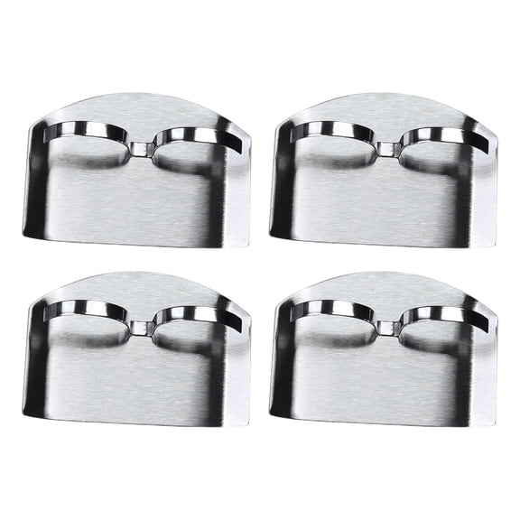 Tunhigl 4-Pack Stainless Steel Finger Guard for Cutting - Adjustable Knife Finger Protector for Safe Dicing & Slicing in Kitchen & Restaurants - Kitchen Gadget
