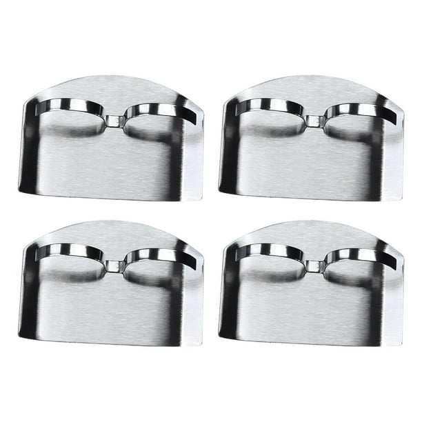 Protector de dedos de acero inoxidable para cortar - Diseño de bucle abierto ajustable para usuarios diestros y zurdos - Protector de seguridad de cocina para cortar en cubitos y rebanar
