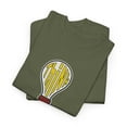 thumbnail image 3 of Think Skate Light Bulb Yellow Grey Red Classic Board T Shirt Print - Military Green / 2XL, 3 of 5