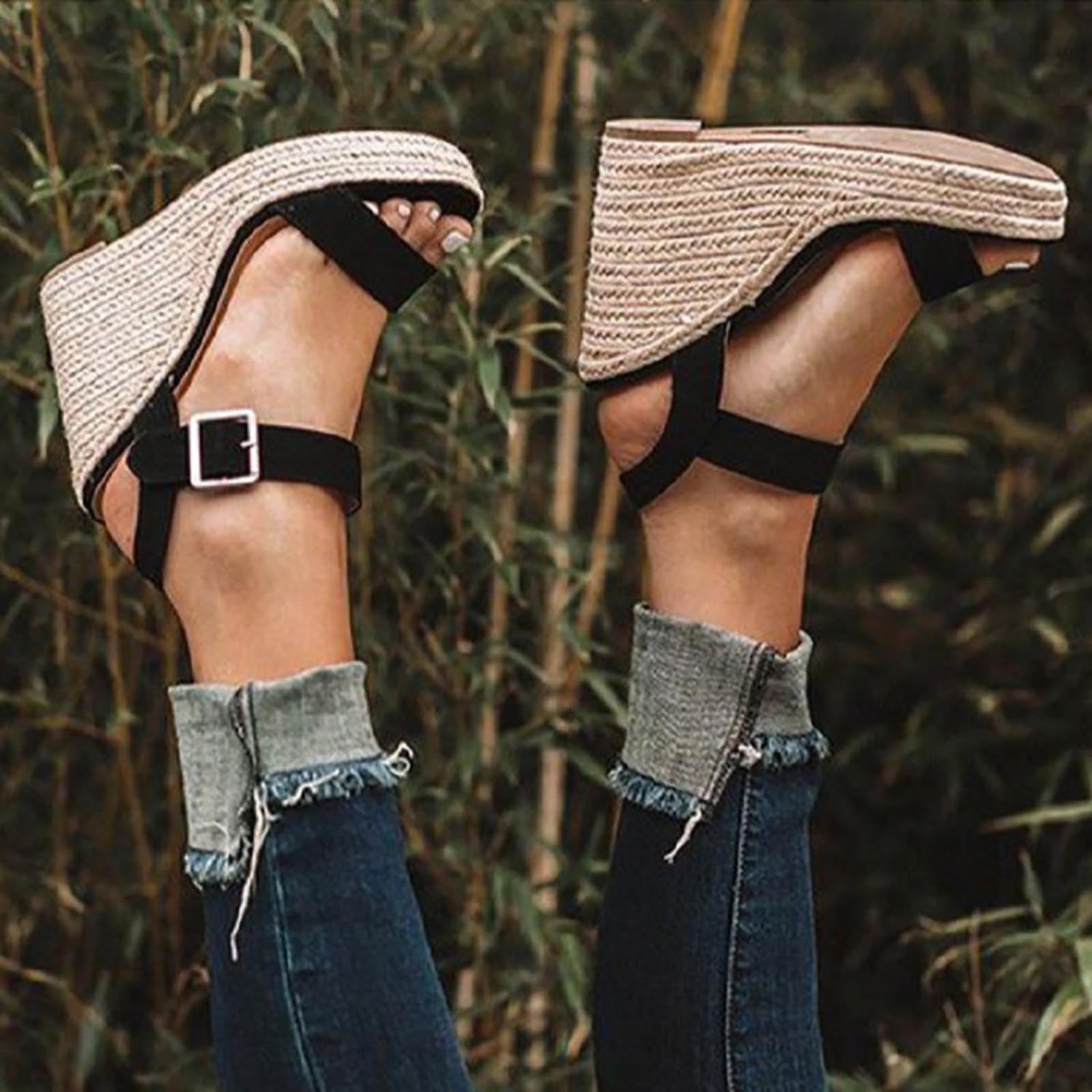 Summer adjustable buckle platform sandals new arrivals