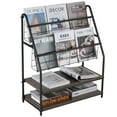 thumbnail image 6 of VECELO Floor Standing Magazine Newspaper Rack, 4-Tier Book Brochure Storage Display Stand, Gray, 6 of 7