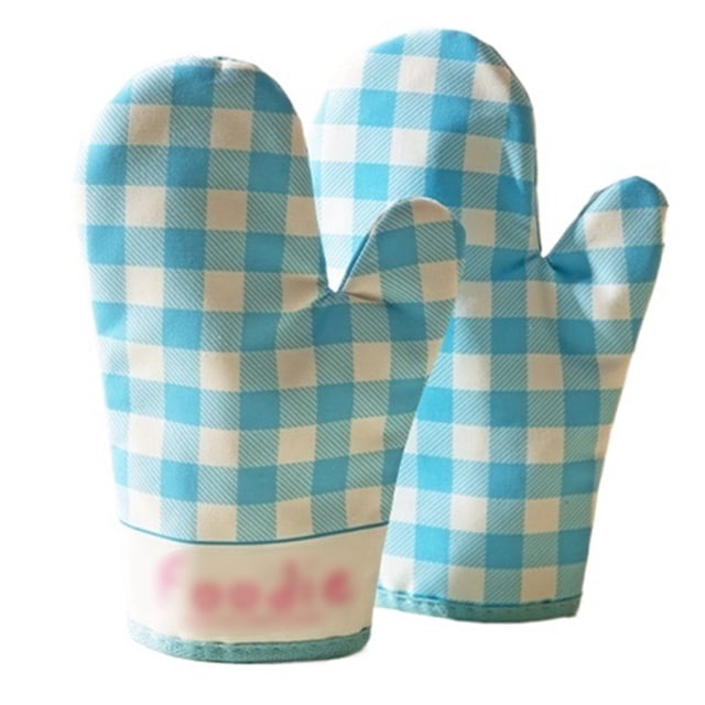 Manopla de horno a cuadros, manoplas de cocina térmica, guantes de cocina