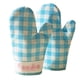 thumbnail image 1 of Manopla de horno a cuadros, manoplas de cocina térmica, guantes de cocina, 1 of 8
