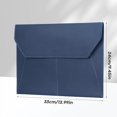 thumbnail image 3 of File Folder - PU Leather A4 Document Holder File Organizer Filing Envelope Portfolio Case Tablet Sleeve with Magnetic Snap Closure & Front Pockets for Home School Office Stationery Navy, 3 of 6