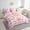 Pink White Brown, variant on Bowknot Bedding Set Twin 7 Pcs,Baroque Vintage Bed in a Bag with Flat Fitted Sheet,Flower Floral Bowknot Comforter Set with Pillowcase and Sham,Watercolor Oil Painting Bed Sheets Set
