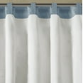 thumbnail image 5 of Madison Park Serene Pleated with Floral Embroidery Window Panel, 50x84", Navy, 5 of 7