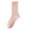 Pink, variant on Kmdttou Women's Mid-calf Solid Color Socks Comfortable Warm Breathable Multicolor Socks Casual Soft Lightweight Quarter Socks