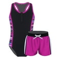 thumbnail image 3 of inhzoy Kids Girls 2 Piece Tankini Set Rash Guard One-piece Swimsuit, 3 of 7