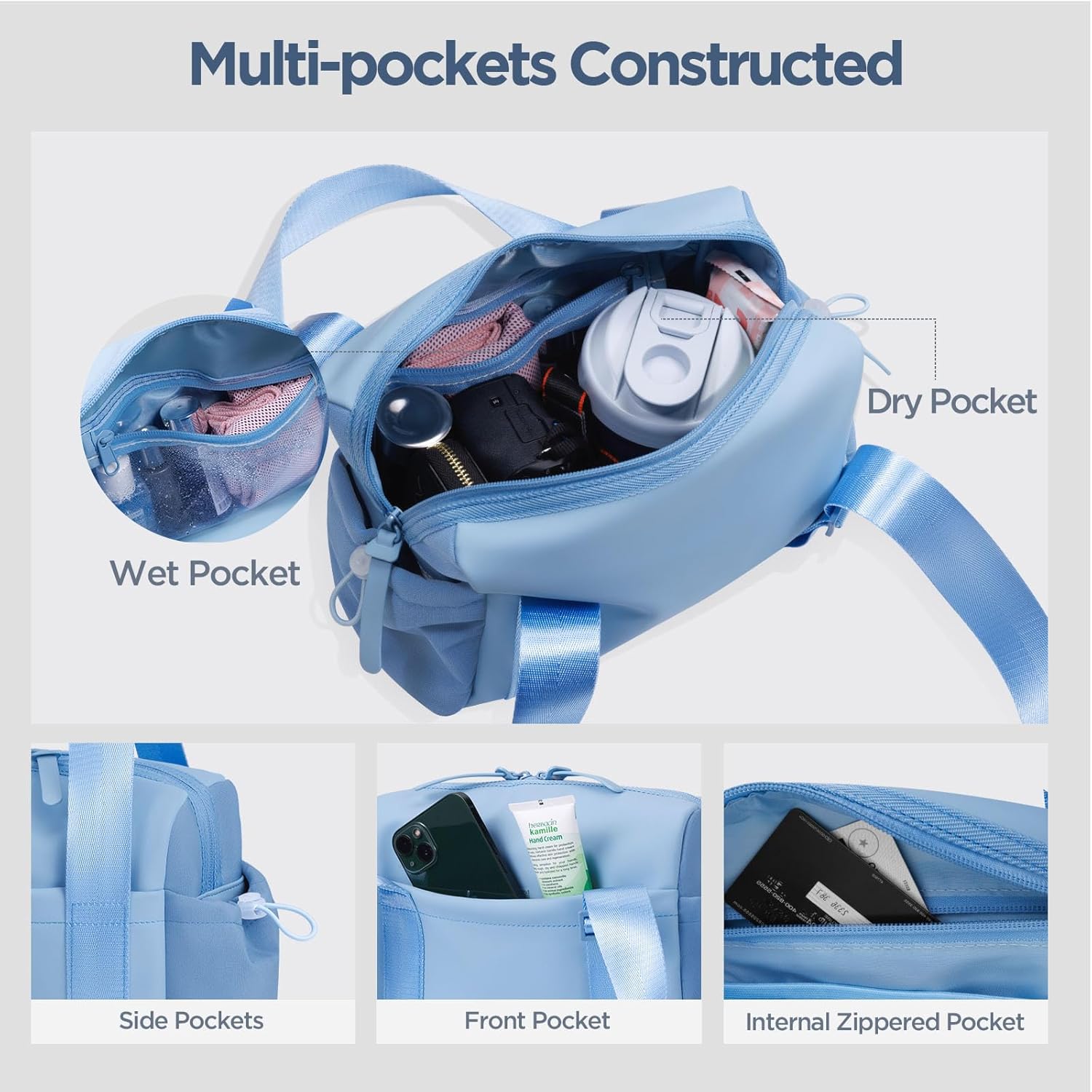 Bag for Women Girls Small Gym Tote Bag with Wet Compartment Waterproof Travel Duffle Bag Cute Workout Sport Bag