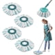 thumbnail image 1 of Set Of 4 Replacement Heads For Leifheit Clean Twist Disc Mop Micro Set, 2-fibre System For Round Floor Mop, Compatible With Leifheit Clean Twist M Mop, 1 of 5