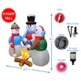 thumbnail image 2 of Muñecos de nieve inflables familiares con forma de muñeco de nieve, 150 cm, con luces LED, 2 of 5