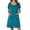 Dark Grey Blue, variant on Women Zipper Front House Coat Short Sleeves Robe Zip Up Bathrobes Short Nightgown with Pockets