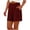*Wine, variant on ClodeEU Women's Summer Crinkle Ice Silk Shorts with Pockets,Pleated Elastic Waist Casual Short Black,Womens Plus L