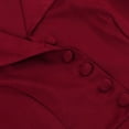 thumbnail image 5 of ZQUUVOU Women's Vintage Tea Dress Short Sleeve Cocktail Party Dress Notch Lapel Button Church Casual Dinner Dress Red, 5 of 8