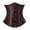 Brown, variant on Corset Underbust Top Lace up Boned Brocade Waist Training Plus Size Orange 2XL