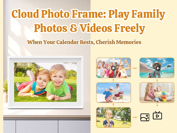 10.1" Digital Calendar, Meal Planner, Duty Chart, To-Do List, Full HD IPS Smart Touch Screen, Home Interactive Electronic Calendar, Digital Photo Frames, Gifts for Women Mom