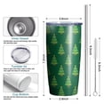 thumbnail image 6 of 20oz Tumblers Green Christmas Tree Pattern Stainless Steel Vacuum Insulated Double Wall Travel Tumbler Cups Mug with Lid and Straw,Cleaning Brush for Cold & Hot Drinks, 6 of 7