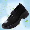 thumbnail image 4 of Womens Chunky Slip on Orthopedic Walking Loafers Shoes Comfortable Mesh Platform High Heels Casual Sneakers, 4 of 7