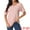 Pink, variant on Unique Bargains Women's Short Sleeve T Shirts Basic Knit Tops Loose Solid Color Blouse S Black