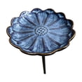 thumbnail image 2 of Gray Glazed Ceramic Flower Bee Watering Station with Stake Outdoor Garden Bird Bath and Butterfly Insect Feeder 8.27x5.51x1.57 in, 2 of 7